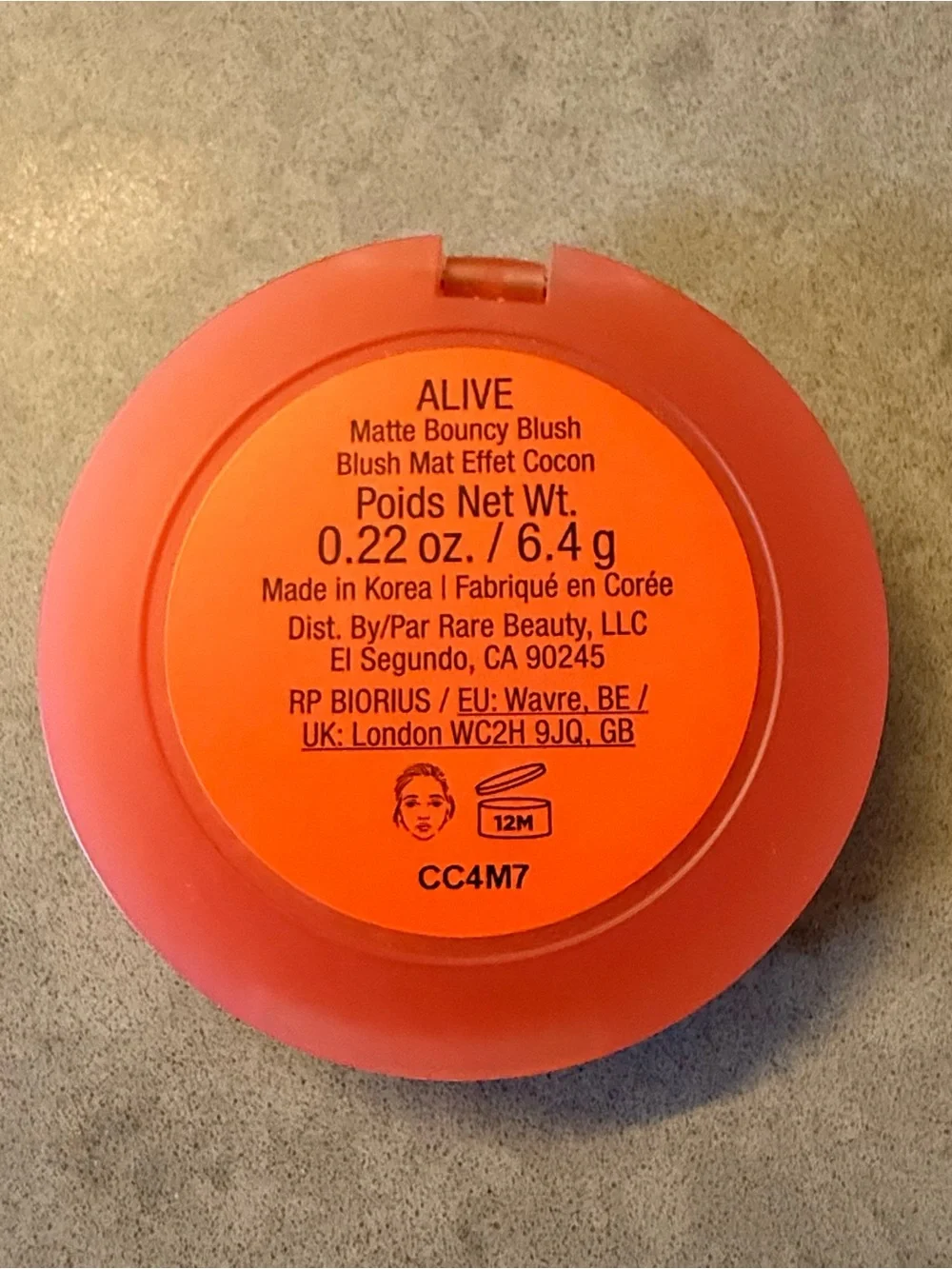 Rare Beauty Soft Pinch Matte Bouncy Blush in Alive (Bright Coral Orange)